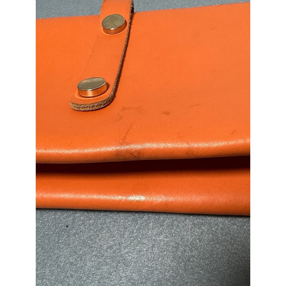 Beautiful Vera Pelle Italy Baby orange Leather Crossbody Bag, without strap - Picture 6 of 6